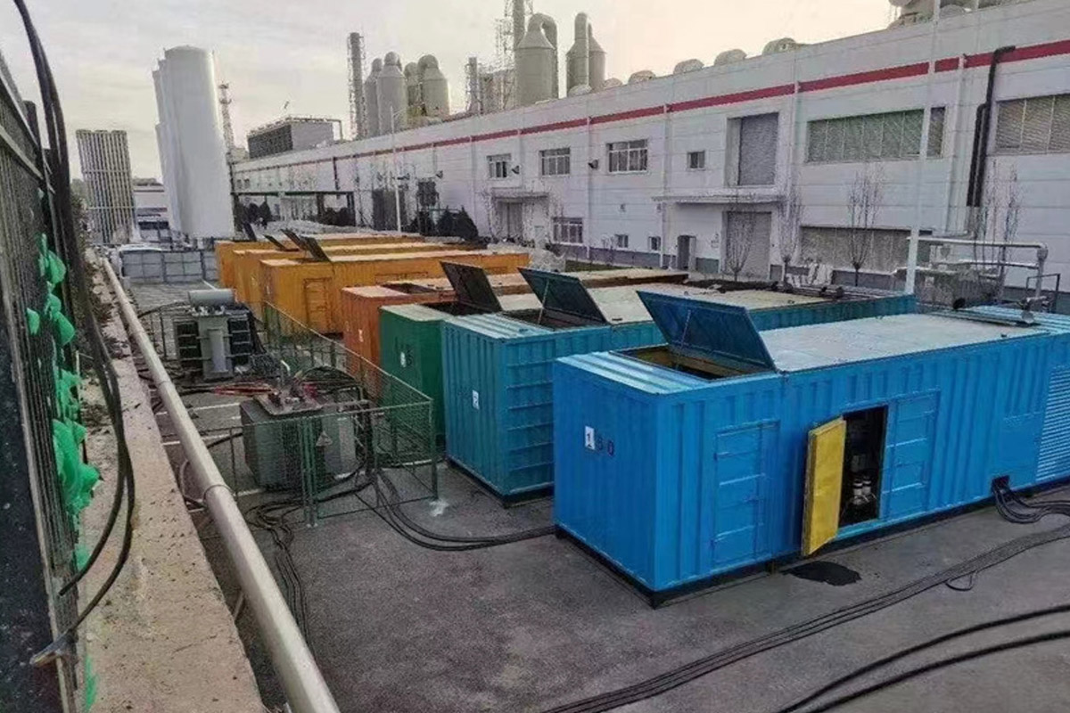 剑河发电机租赁施工现场